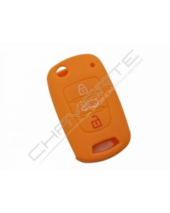 Capa silicone Kia, três botões, laranja