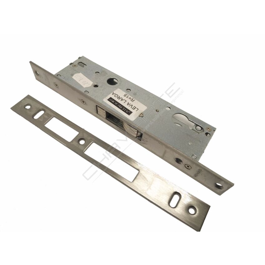 Fechadura de embutir alumínio Tesa 4241 sem trinco, entrada 30mm, inox