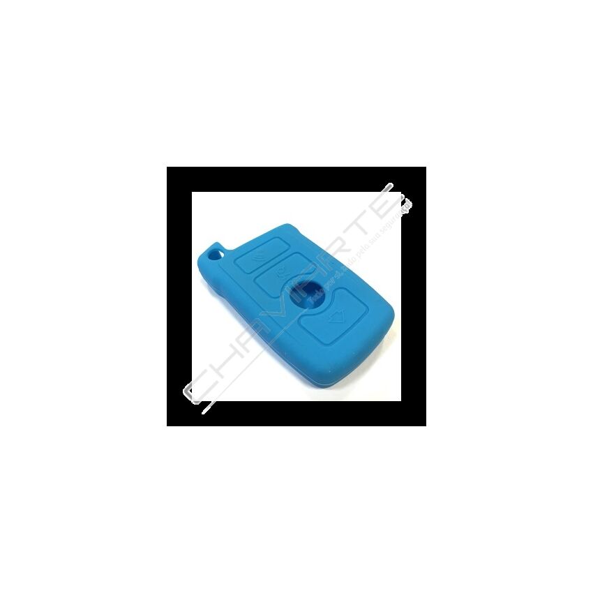 Capa silicone BMW, três botões, azul bébé