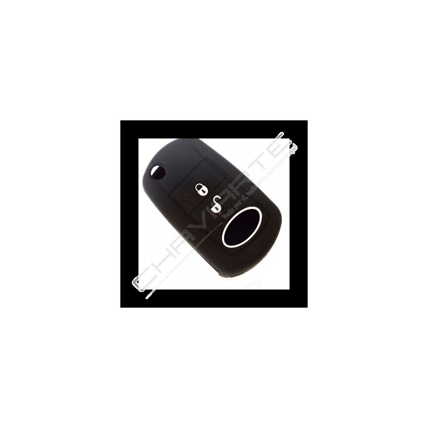 Capa silicone Land Rover, três botões, negra