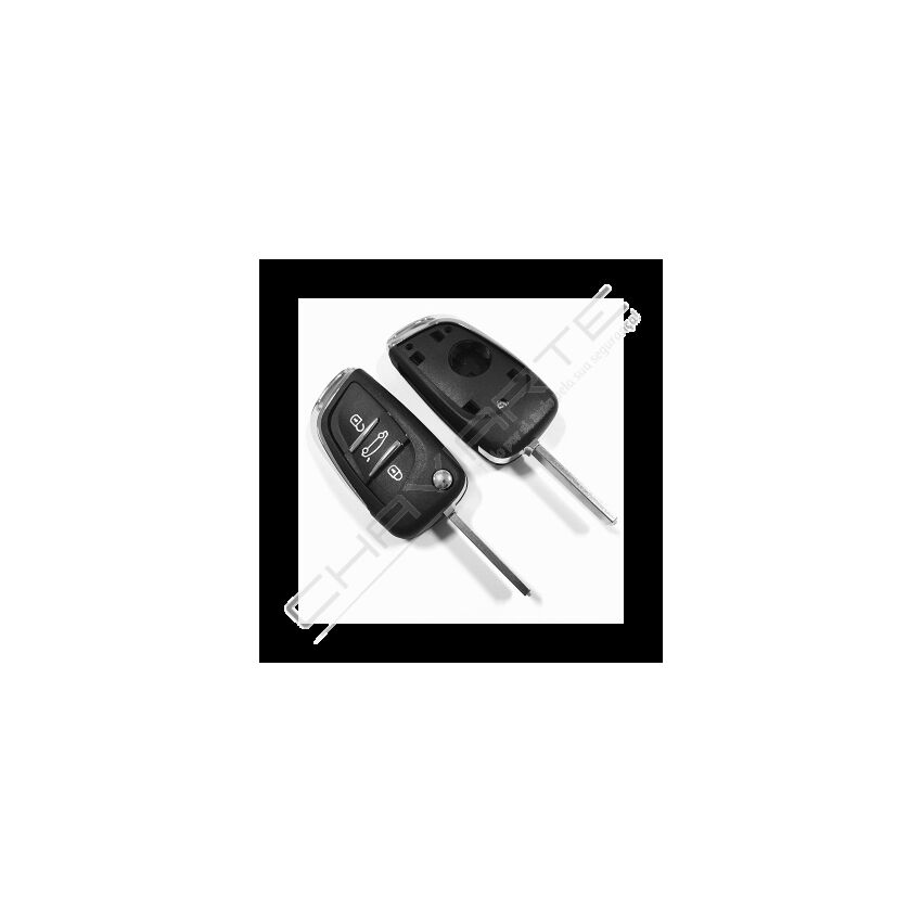 Caixa Para Comando Peugeot Flip 3 Botões (Mala) Modelo Novo