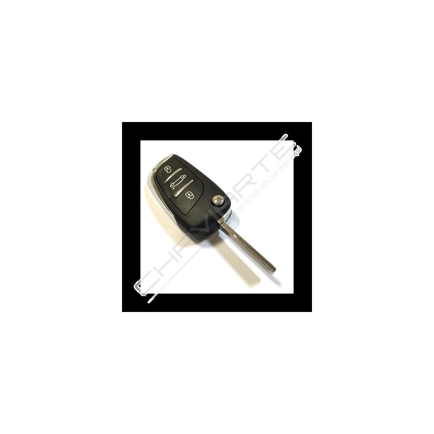 Caixa Para Comando Peugeot Flip 3 Botões (Mala) Modelo Novo