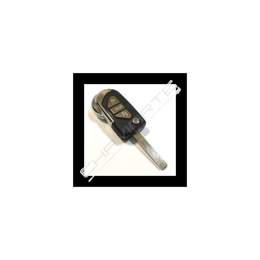 Caixa Para Comando Peugeot Flip 3 Botões (Mala)