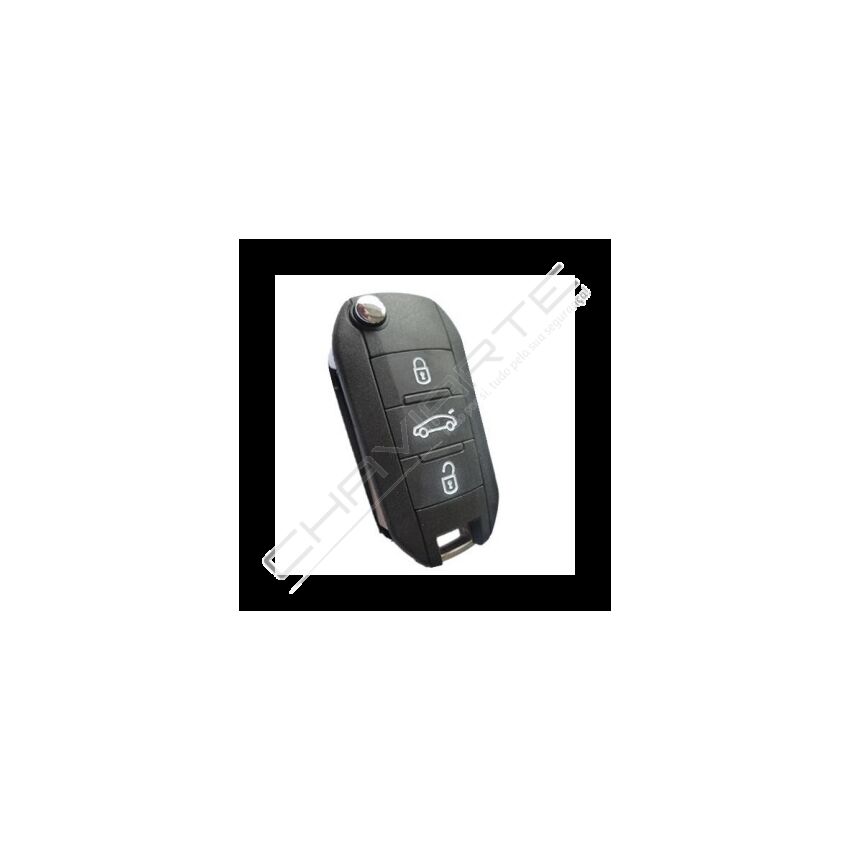 Caixa Para Comando Peugeot Flip 3 Botões (Mala)