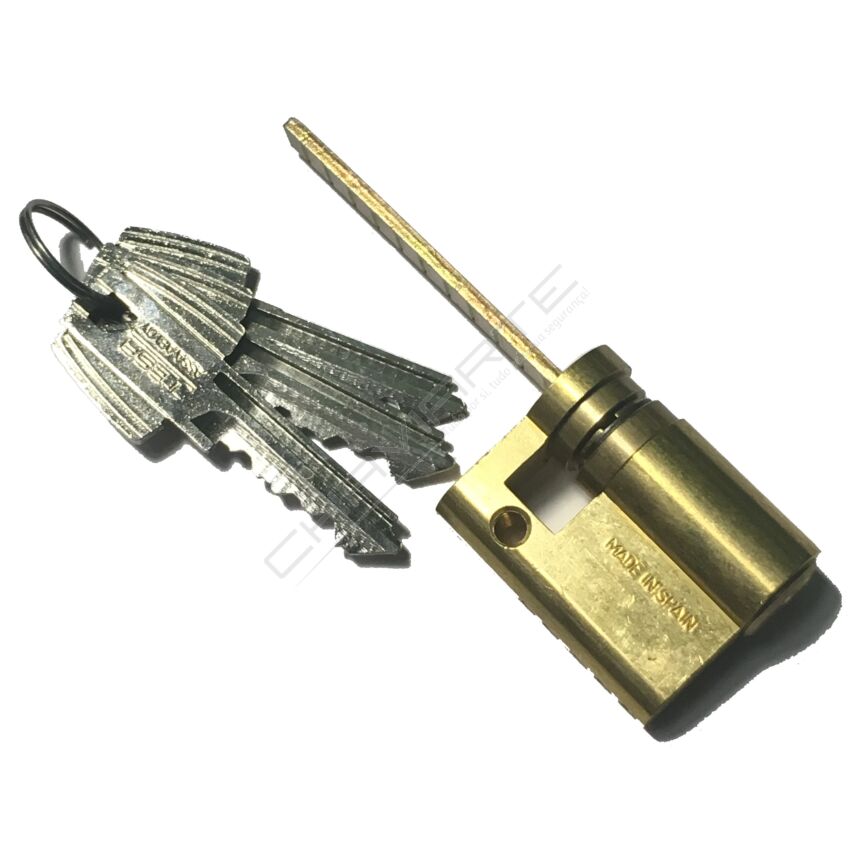 Cilindro Tesa TE5 30x10mm latonado e regulável