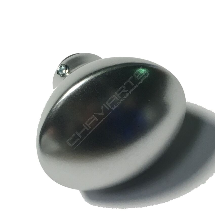 Puxador redondo Dierre New Creta PM000022, fixo, prateado