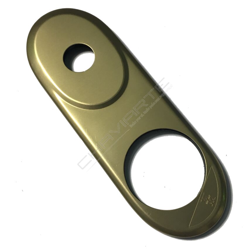 Espelho comprido Mottura exterior com abertura para escudo de segurança de 50 mm, em bronze
