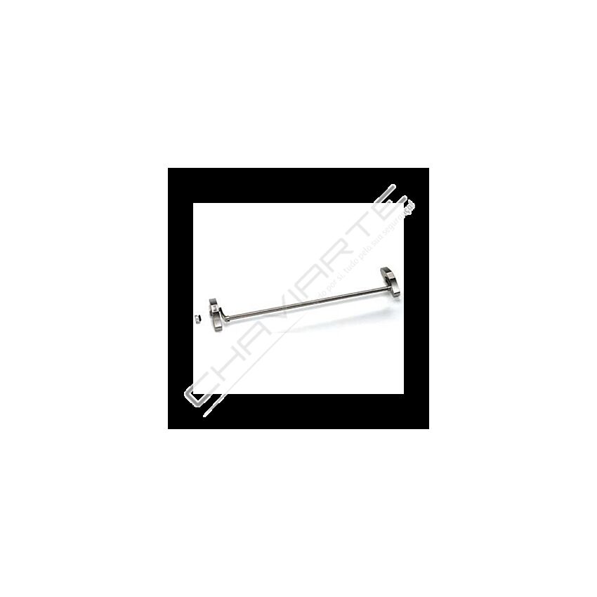 Barra antipânico Tesa 1910 de sobrepor, com 1 ponto de fecho/trinco lateral, em inox satinado