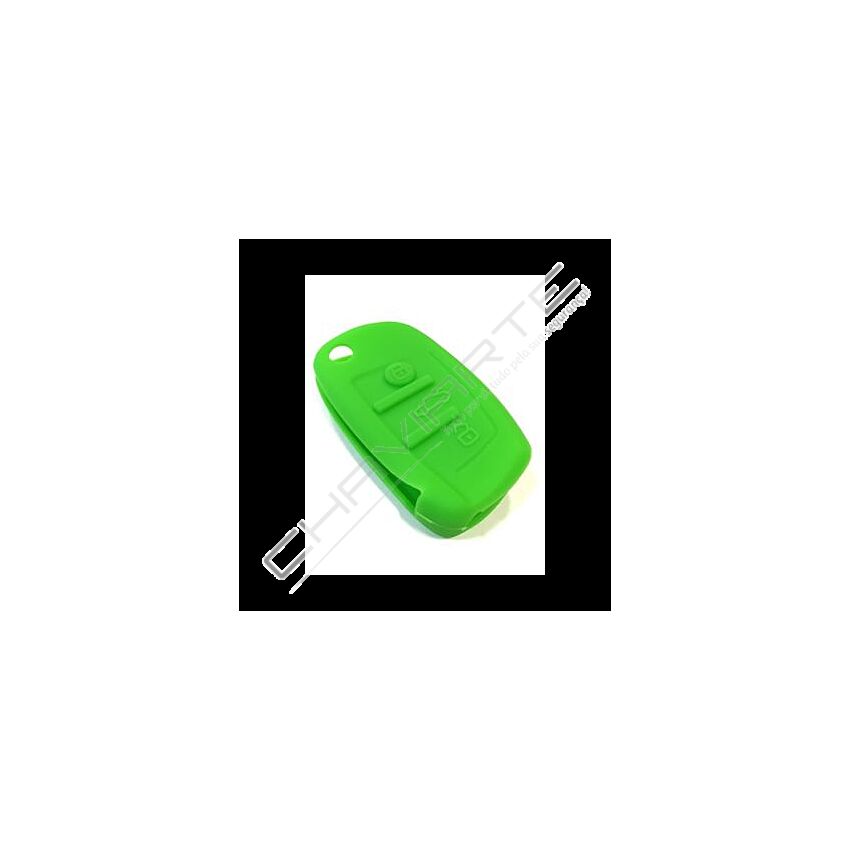 Capa silicone Audi, três botões, verde