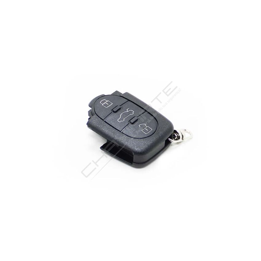 Caixa Para Comando Audi Flip 3 Botões Com Botão de Emergência (Pilha CR1620)