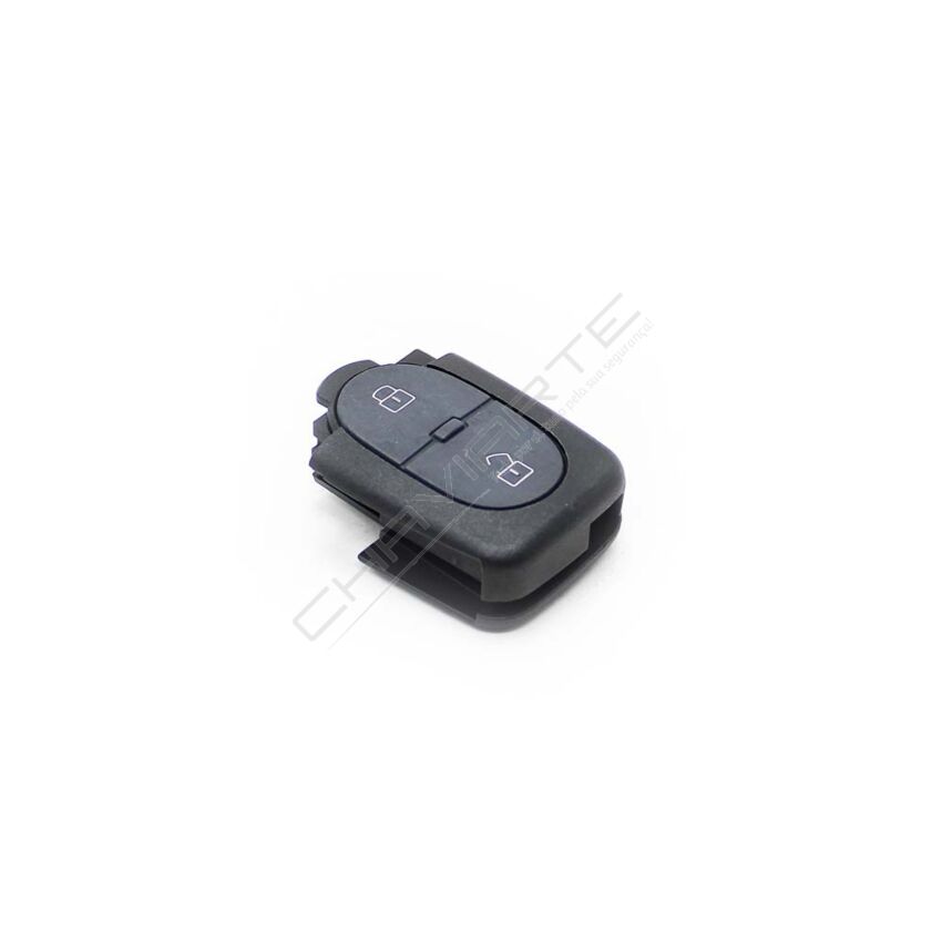 Caixa Para Comando Audi Flip 2 Botões Com Botão de Emergência (Pilha CR1620)