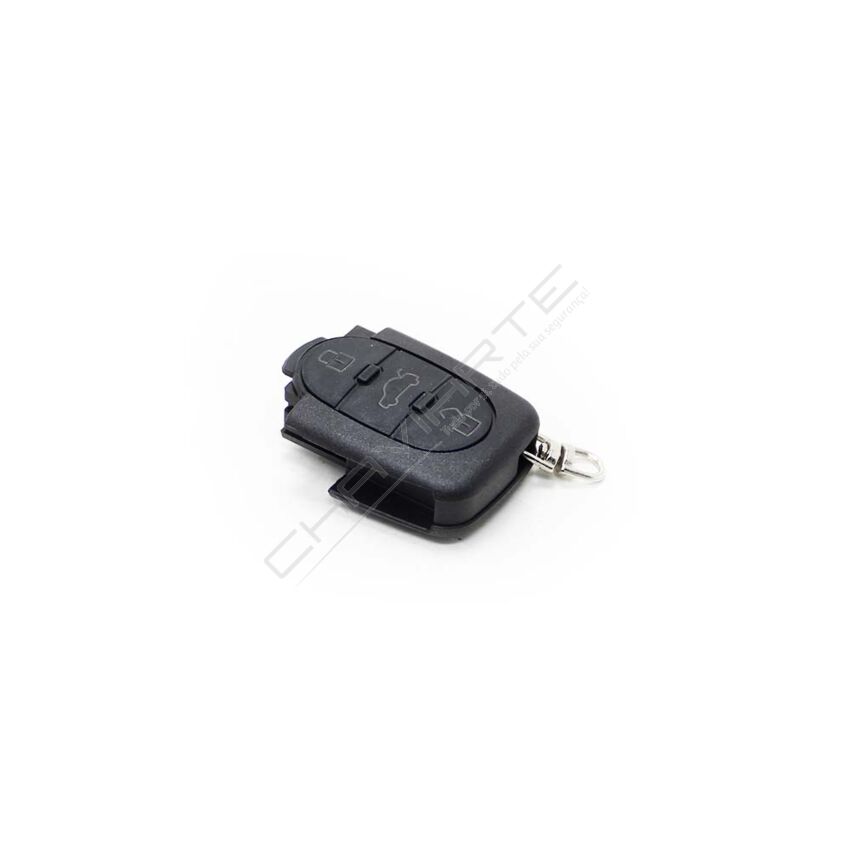 Caixa Para Comando Audi Flip 3 Botões Com Botão de Emergência (Pilha CR2032)