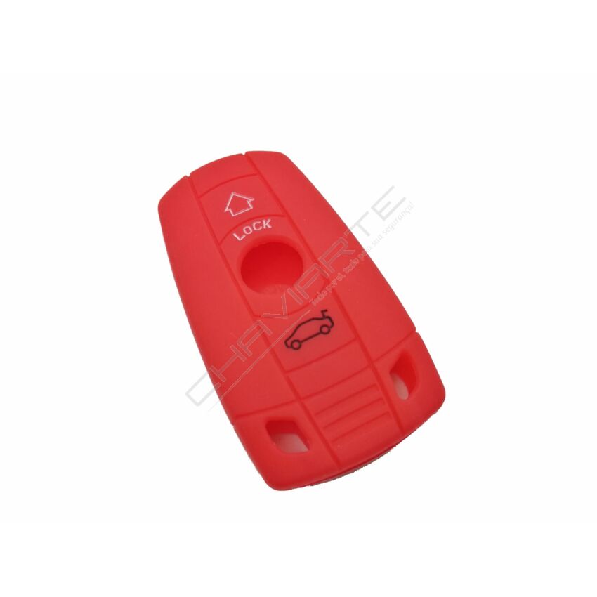 Capa silicone BMW, três botões, vermelho