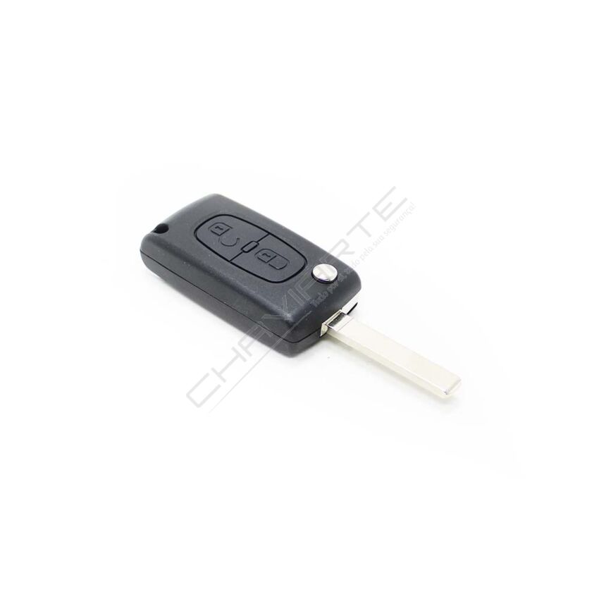 Caixa Para Comando Citroën Flip 2 Botões Pilha na Placa