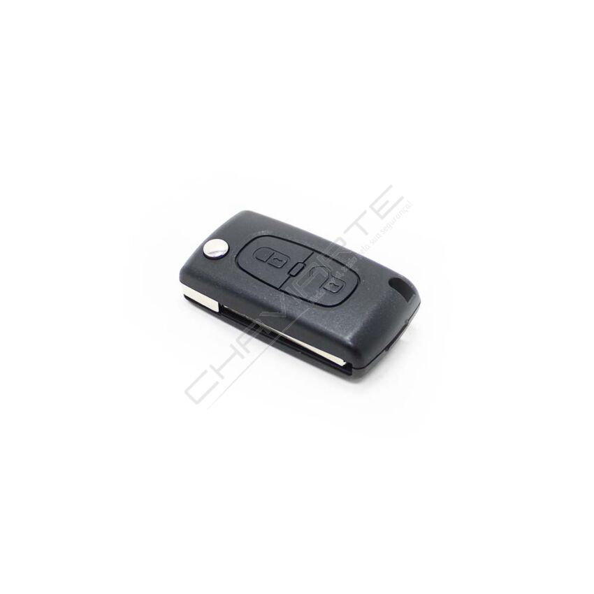 Caixa Para Comando Citroën Flip 2 Botões Pilha na Placa