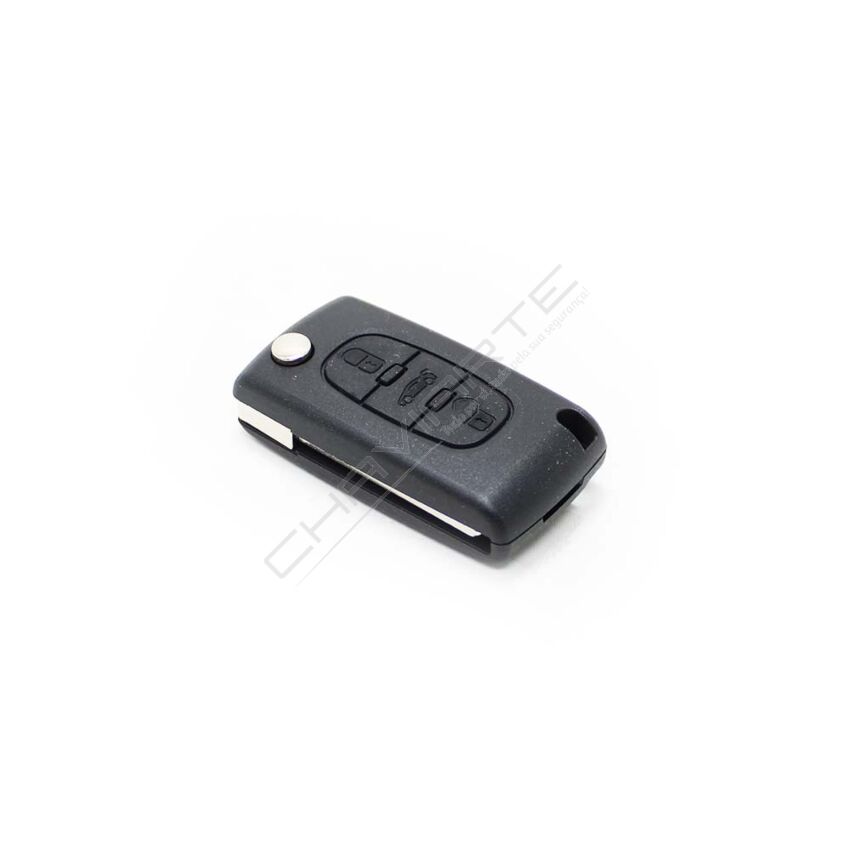 Caixa Para Comando Citroën Flip 3 Botões (Mala) Pilha na Placa