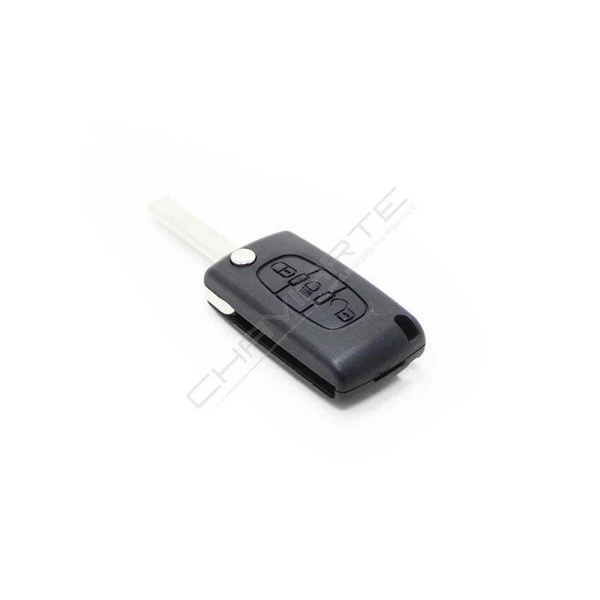 Caixa Para Comando Citroën Flip 3 Botões (Luz) Pilha na Carcaça