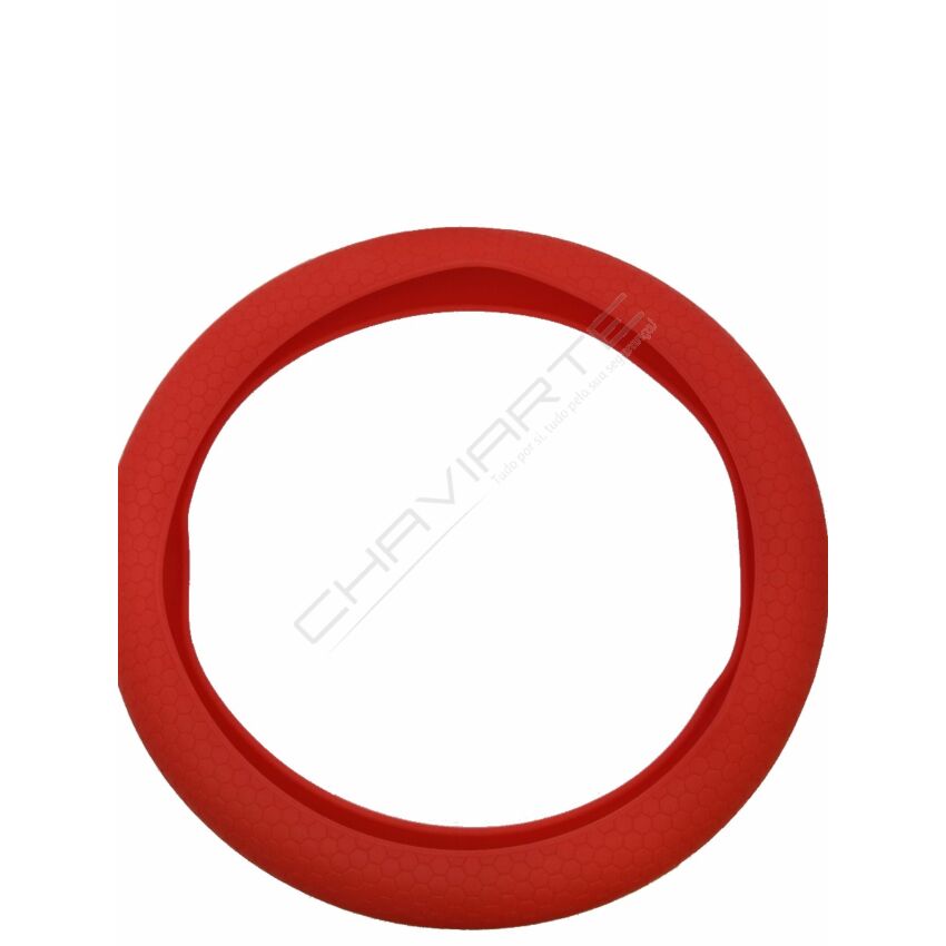 Capa de volante em silicone, vermelho