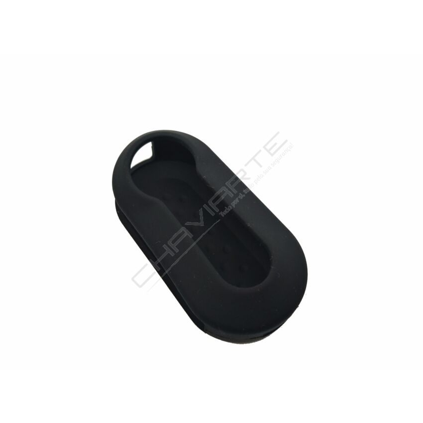 Capa silicone Fiat, flip três botões, negra