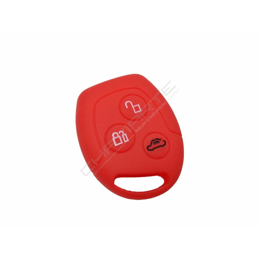 Capa silicone Ford, três botões, vermelho