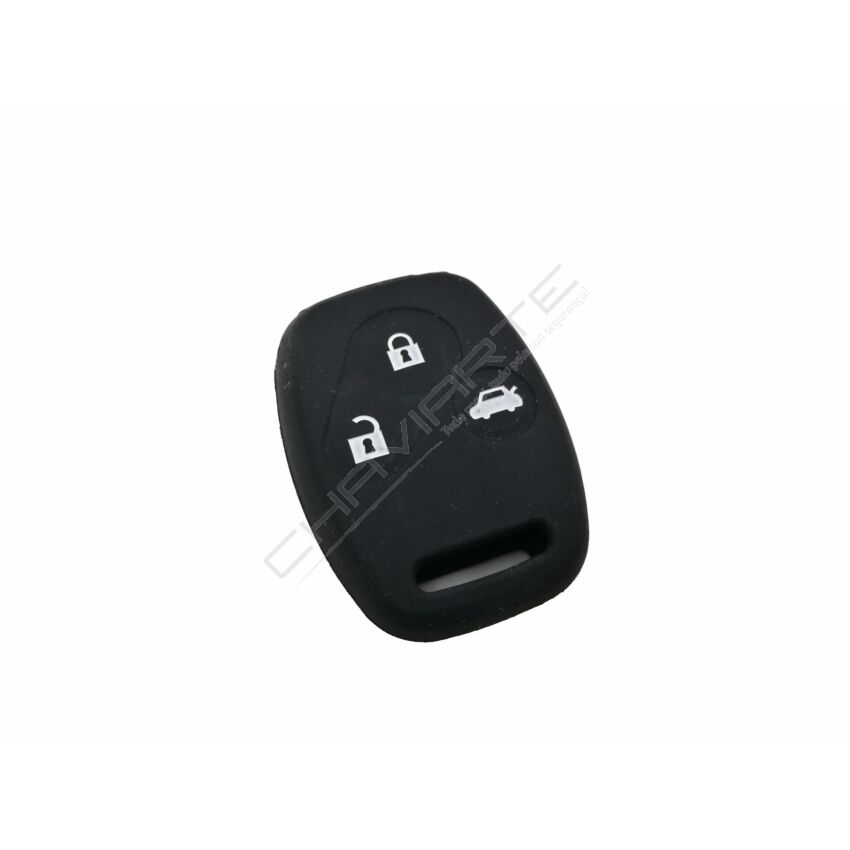 Capa silicone Honda, três botões, negra
