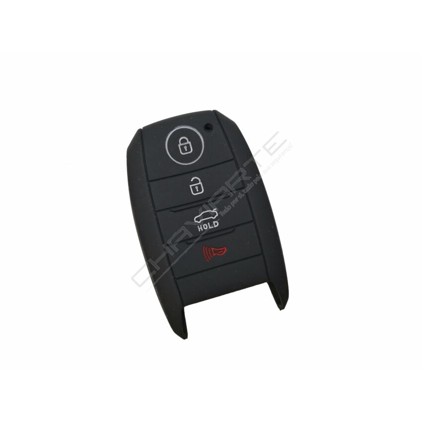 Capa silicone Kia, quatro botões, proximidade, negra