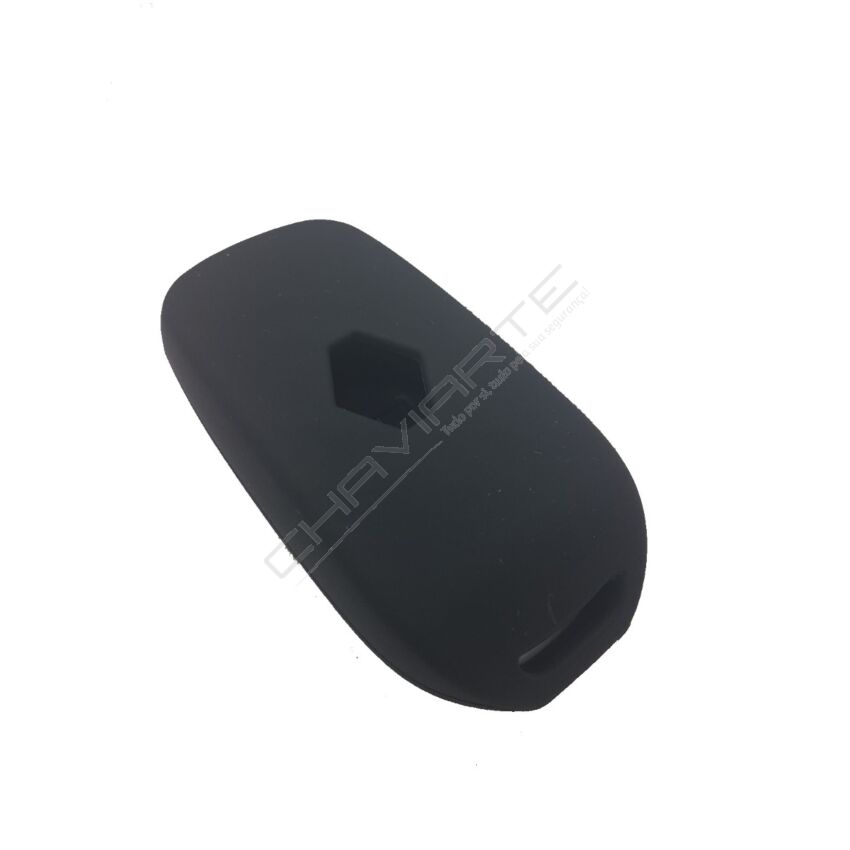 Capa silicone Renault, três botões, negra
