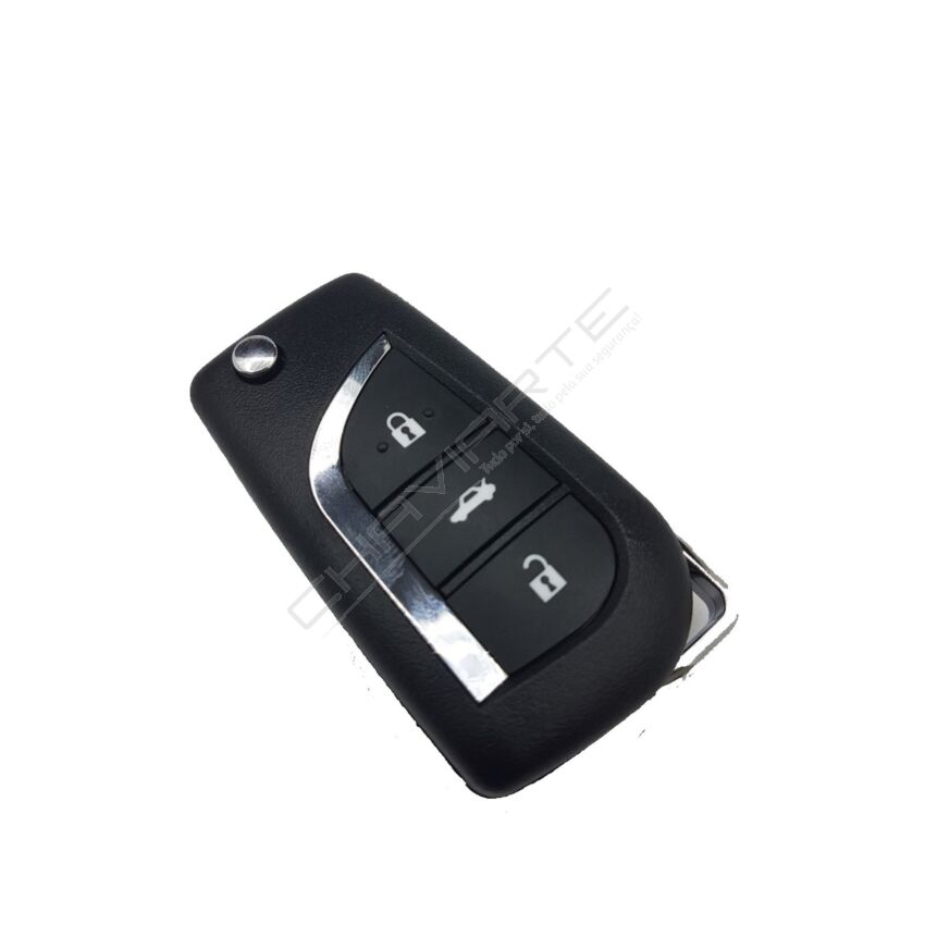 Caixa Para Comando Toyota Flip 3 Botões
