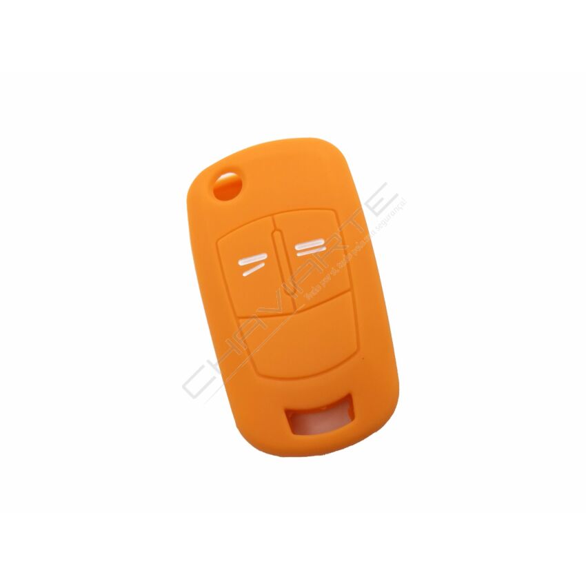 Capa silicone Opel, flip dois botões, laranja