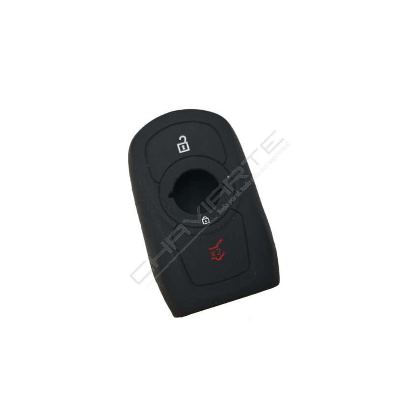 Capa silicone Opel, três botões, Smartkey proximidade, negra