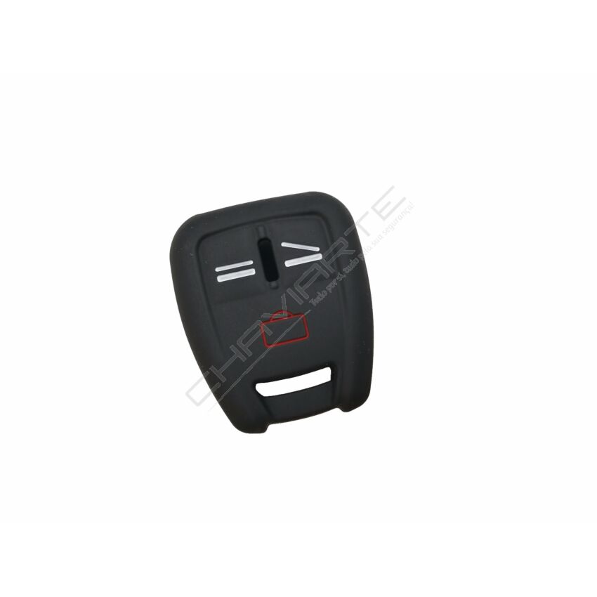 Capa silicone Opel, três botões, negra