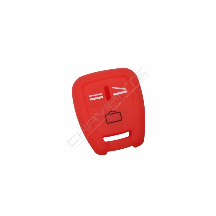 Capa silicone Opel, três botões, vermelho