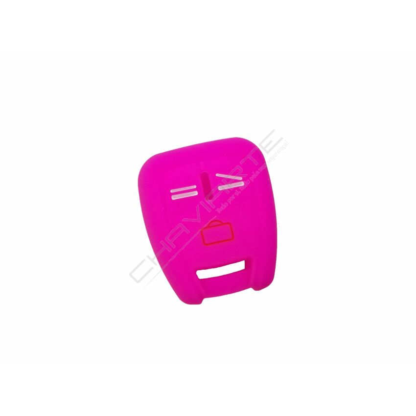 Capa silicone Opel, três botões, rosa