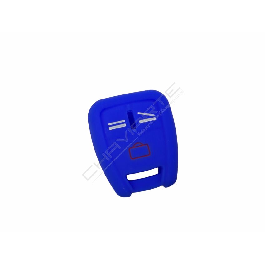 Capa silicone Opel, três botões, azul