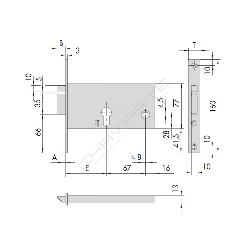 Fechadura CISA eléctrica 14350