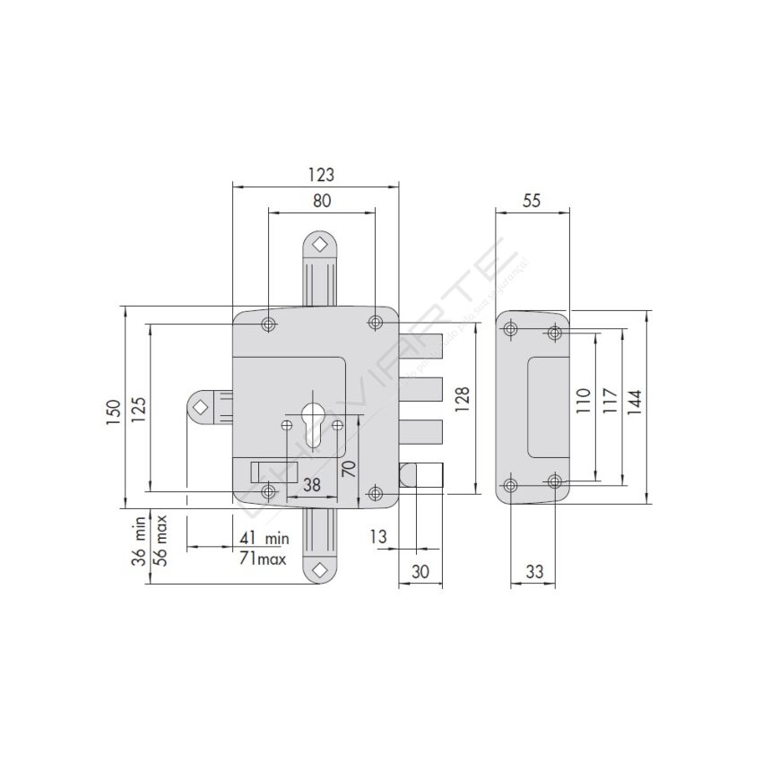 Fechadura CISA 56157.60.1