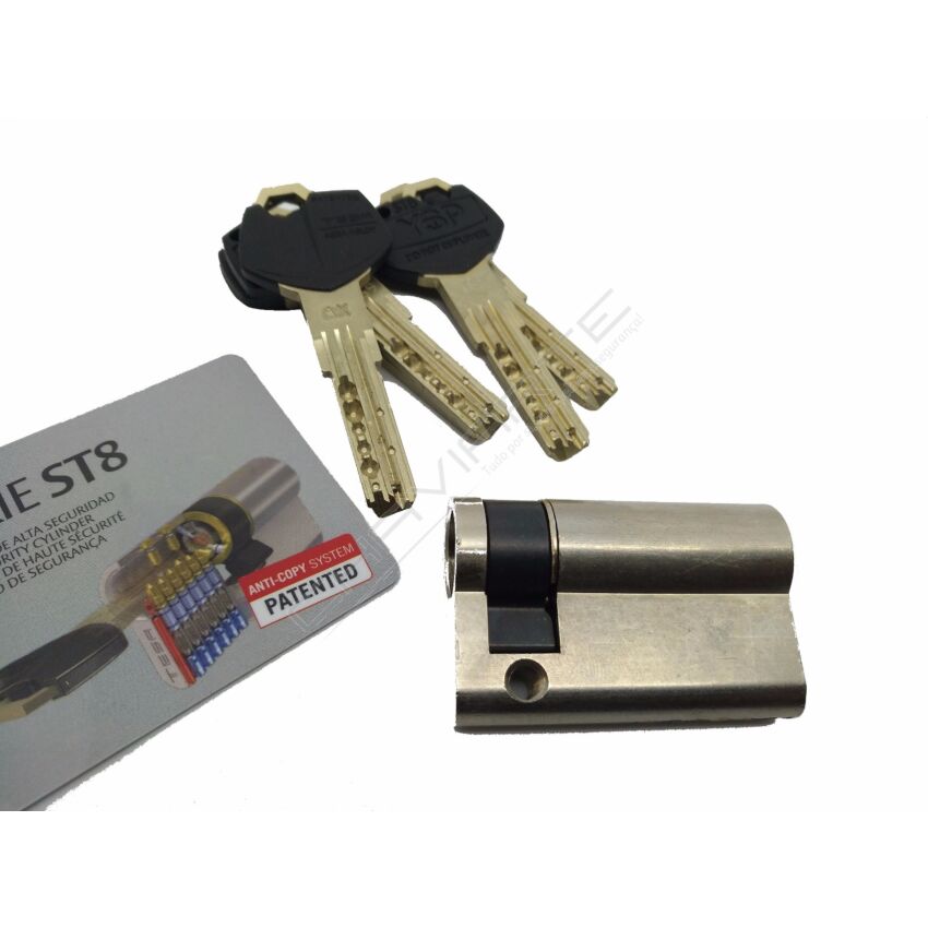 Cilindro Tesa ST8 40x10mm niquelado