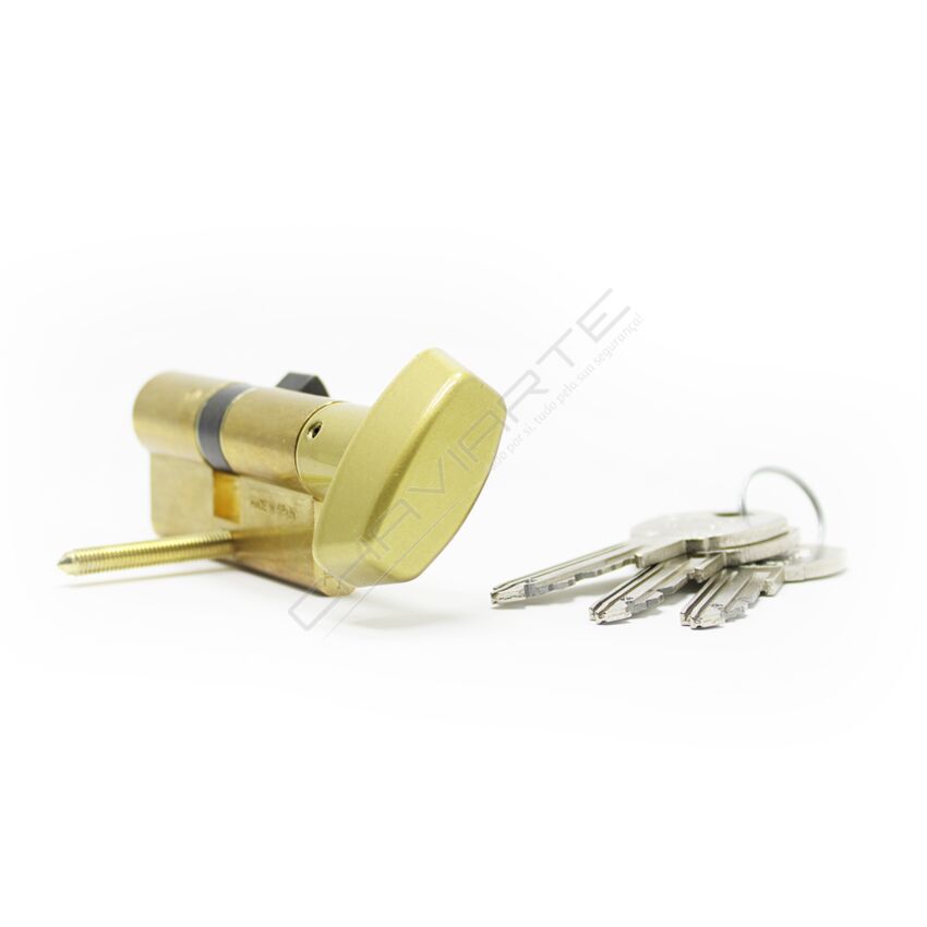 Cilindro Tesa TK6 de botão 30Bx30mm latonado