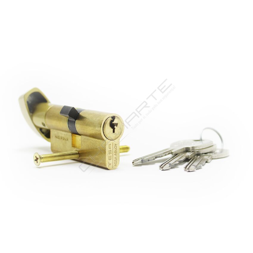 Cilindro Tesa TK6 de botão 30Bx30mm latonado