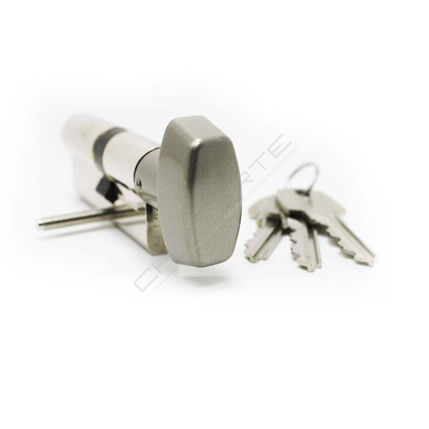 Cilindro Tesa TE5 30x50mm niquelado com botão