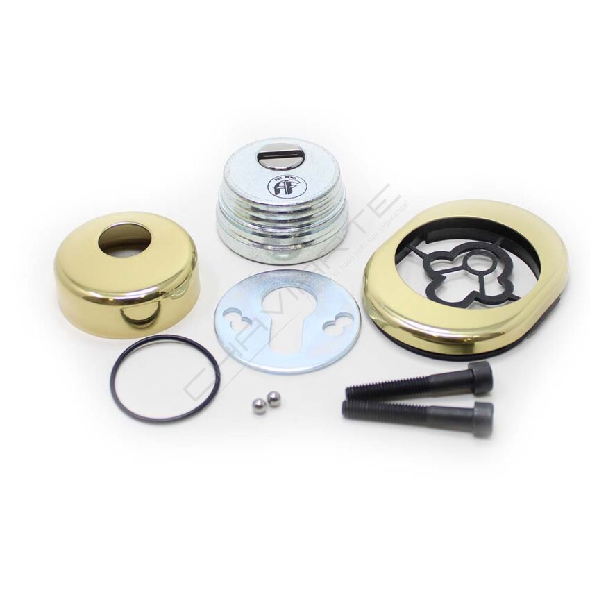 Escudo de segurança AF (Kit), anti-tubo e superblindado, para fechaduras Atra, dourado, 50 mm