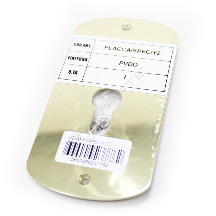Placa substituição AF Esp.Yale/Euro tipo 2 Latão
