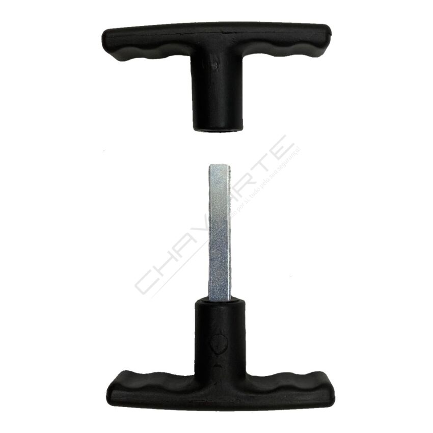 Puxador Agm P/Portão Basculante Preto