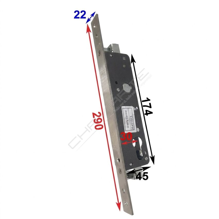 Fechadura ISEO Electa 782002302 para montantes, entrada 30mm