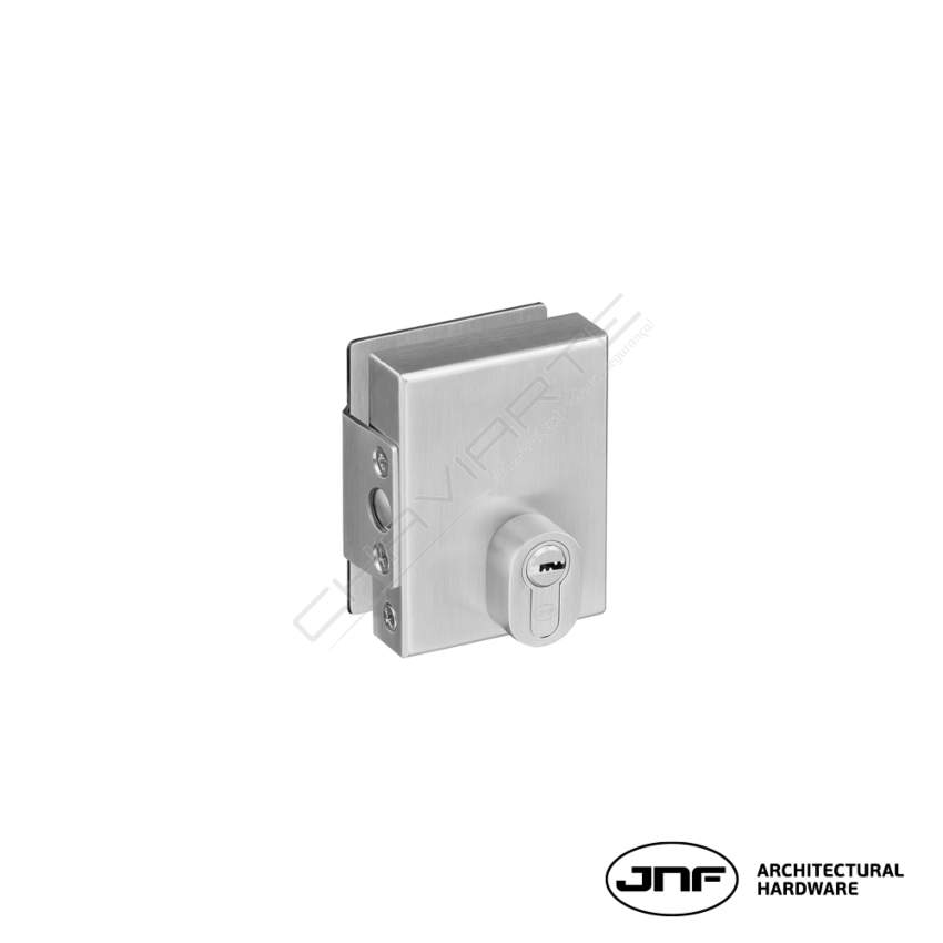 Fechadura JNF IN.81.130 para portas de vidro com cilindro (chave de pontos)