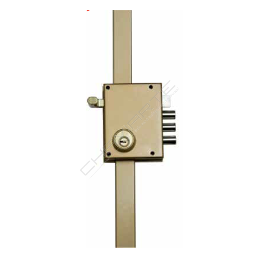 Fechadura multiponto de sobrepor UCEM 4516 SAI, cilindro fixo redondo, esquerda, entrada 60mm