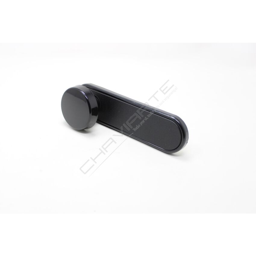 Puxador redondo Yale YPCF4403, fixo, com espelho comprido cego, negro