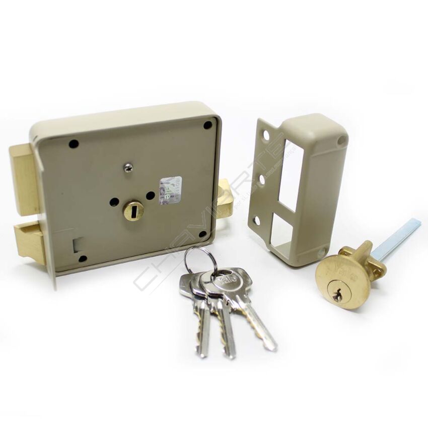 Fechadura de sobrepor Yale 61000601 (tipo 720) cilindro solto, direita, entrada 6 cm