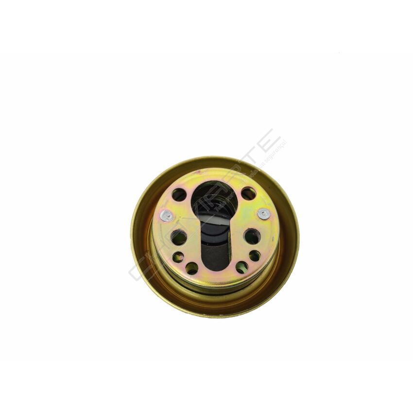 Escudo de segurança YALE com proteção rotativa para cilindro de perfil europeu, dourado