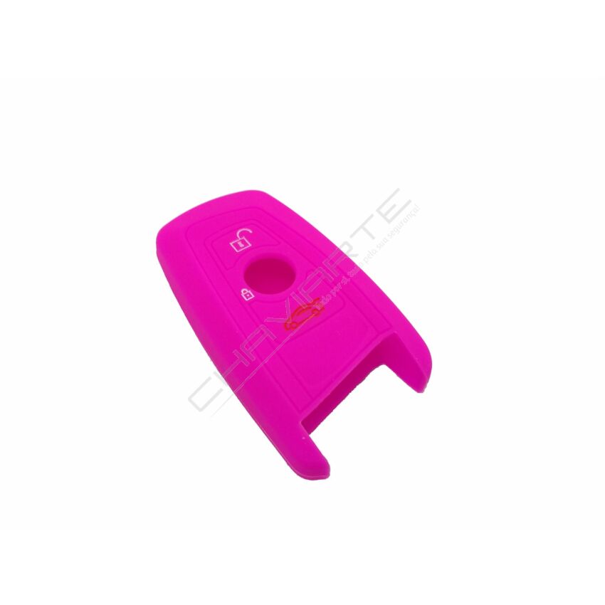 Capa silicone BMW, três botões, rosa